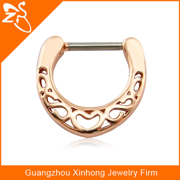 wholesale piercing jewelry 316 stainless steel fashion body jewelry nickel free rose gold nose ring