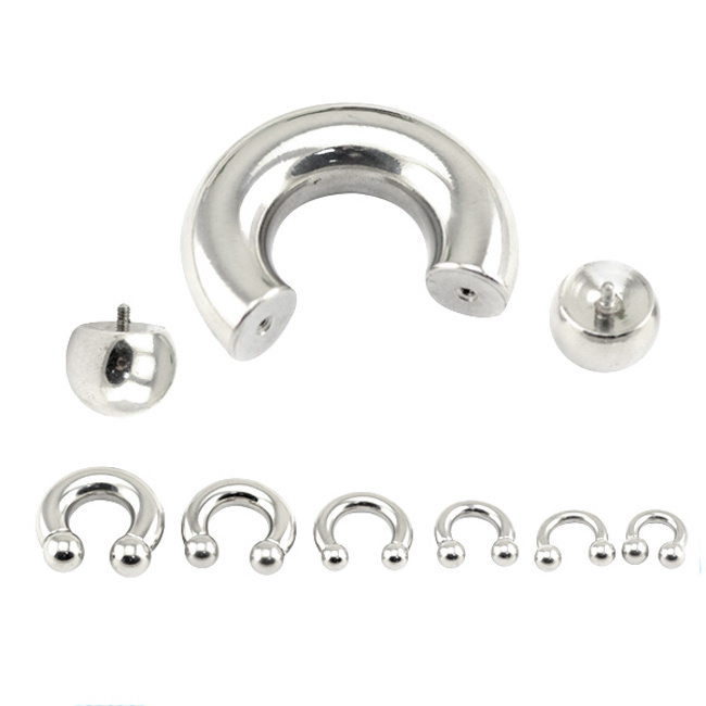 316 L Stainless Steel Horseshoe Ring Piercing Big Gauge piercing Jewelry