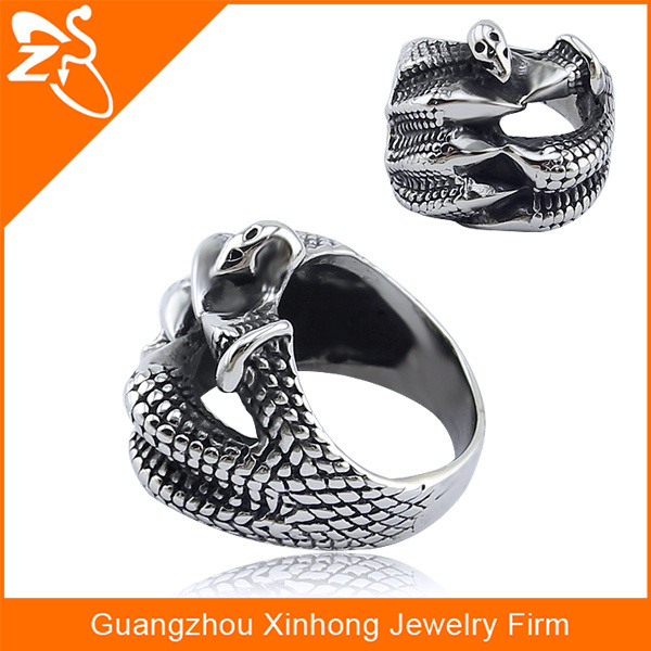 cheap wholesale dragon casting design jewelry men stainless steel ring