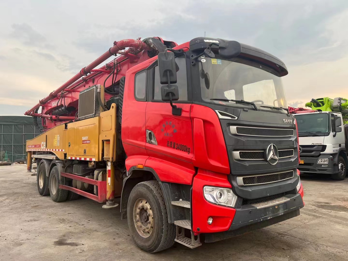 Used Sany Official Manufacturer Cement Pumper 49m Truck Mounted Concrete Boom Pump Provided Construction Works 