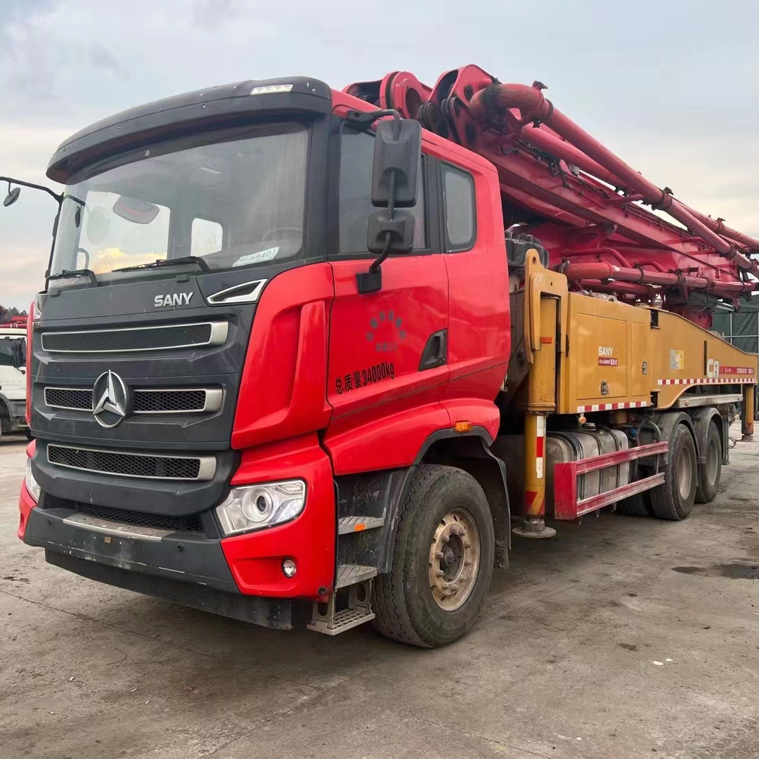 Used Sany Official Manufacturer Cement Pumper 49m Truck Mounted Concrete Boom Pump Provided Construction Works 