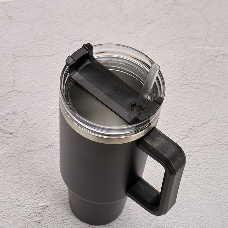 Wholesale New Vacuum Insulated Coffee Travel Mug 30 oz 40oz 40 oz Sublimation Stainless Steel Tumbler with Handle and Straw Lid