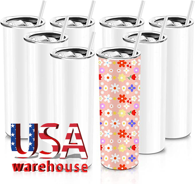 Usa Warehouse Free Shipping Tumbler 20Oz 30Oz Mug Heat Press Vaccum Hot/Cold Thermo Sublimation Tumblers With Extra Lid