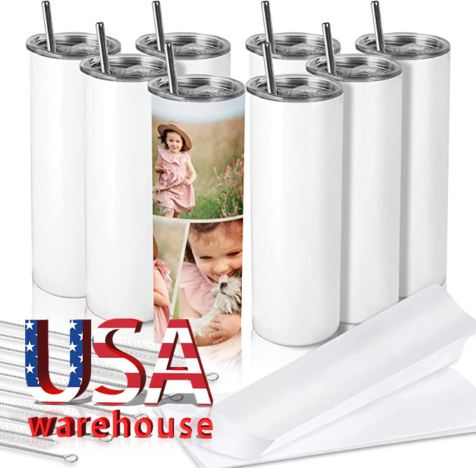 Usa Warehouse 20 Oz 30Oz 30 Oz Tumbler Sublimation Mug Heat Press White Tumbler Shrink Wrap Cup16Oz Wine Tumblers In Bulk