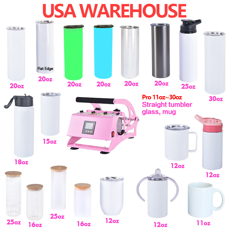 Usa Warehouse 2 in 1 12oz Tumbler Mug Heat Press Vaccum Hot/Cold Thermo Sublimation Tumblers for kids