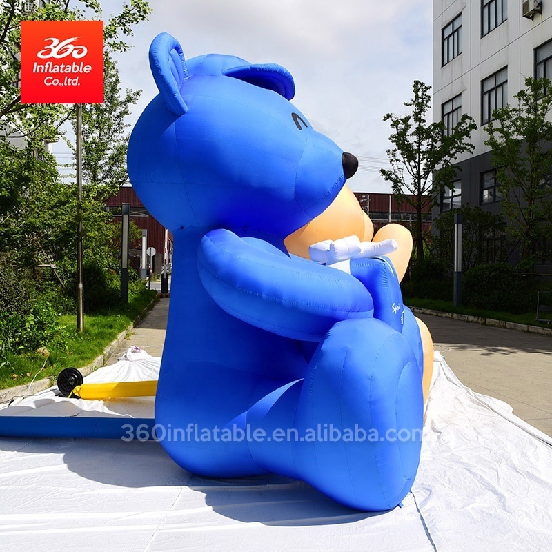 Outdoor giant activity inflatable blue bear cartoon / yellow teddy bear costumes/Inflatable plush bear model for Advertising