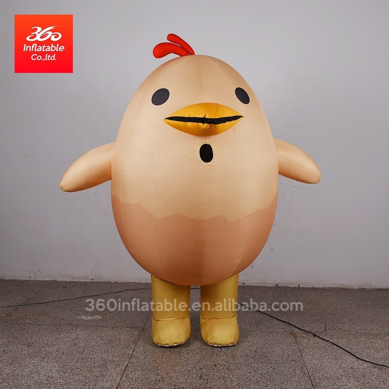 Event Cartoon beautiful advertising Inflatable animal red round mascot chicken, Cute Inflatable Giant red fat chicken suit