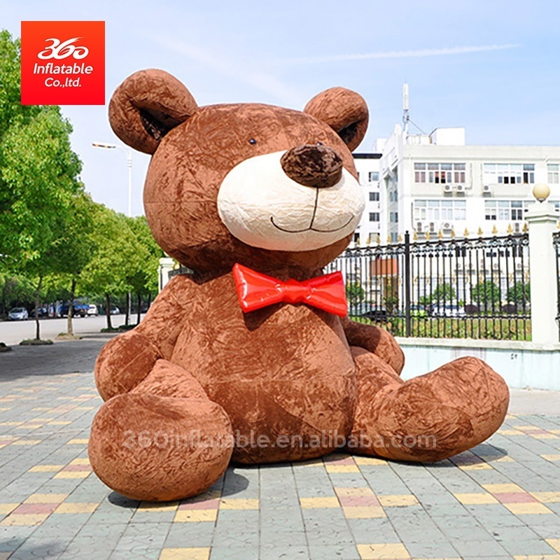 Custom Design Advertising inflatable Plush Brown Bear, Inflatable  giant inflatable Mascot Teddy bear for sale