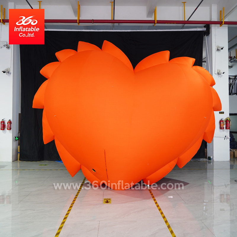 Outdoor Giant Big Advertising Custom Design Inflatable Cartoon mascot heart with leg inflatables for sale