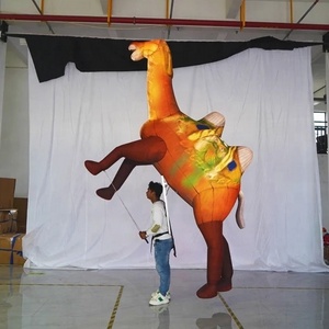 Big Advertising Inflatables Design Cartoon Custom Inflatable Man Holding Horse