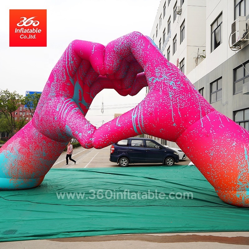 Inflatable Advertising  Cartoon Characters Giant Custom Inflatables Mascot Inflatable Heart Hands