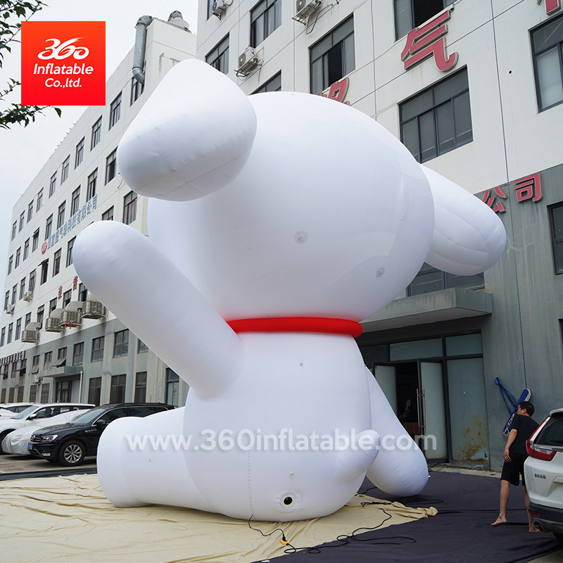 Custom design giant advertising inflatable animal cartoon  mascot Jingdong dog  with air blower for advertising