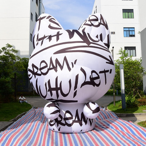 inflatable toy animal Custom giant advertising big Graffiti white rabbit model for decoration hot sale inflatable statue huge