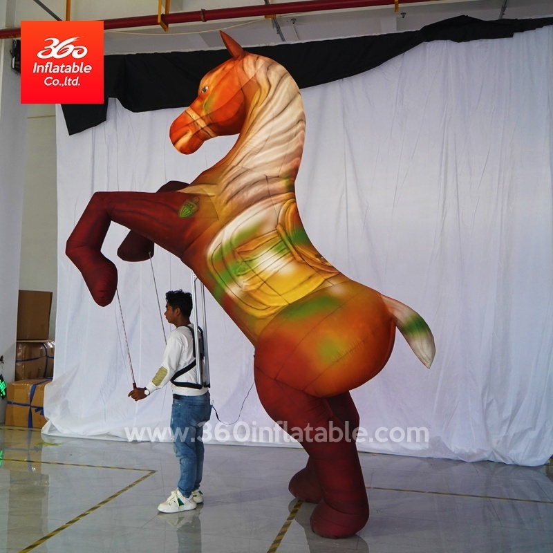 Big Advertising Inflatables Design Cartoon Custom Inflatable Man Holding Horse