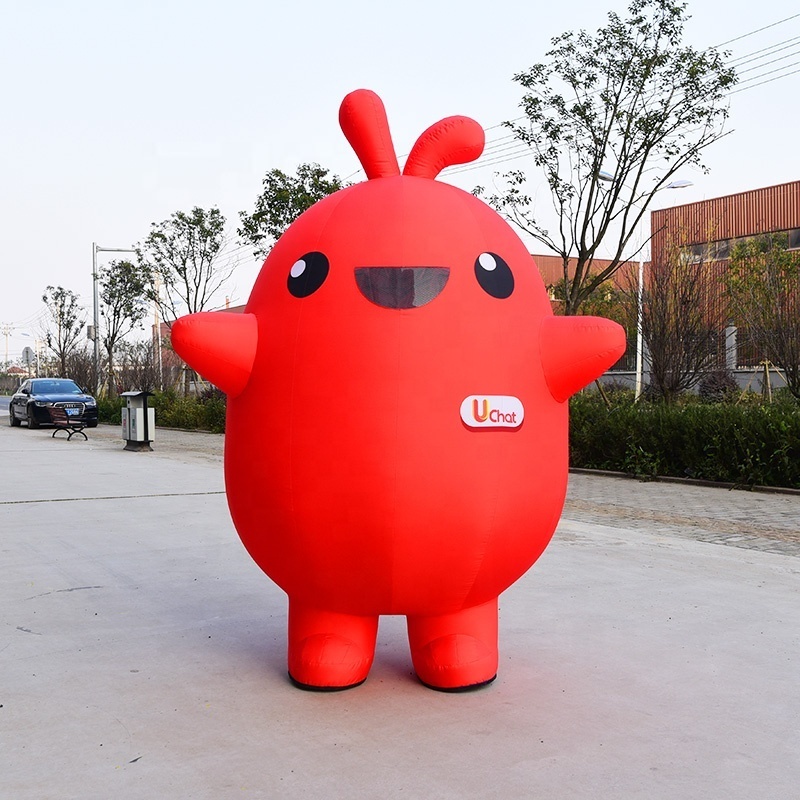 Event Cartoon beautiful advertising Inflatable animal red round mascot chicken, Cute Inflatable Giant red fat chicken suit