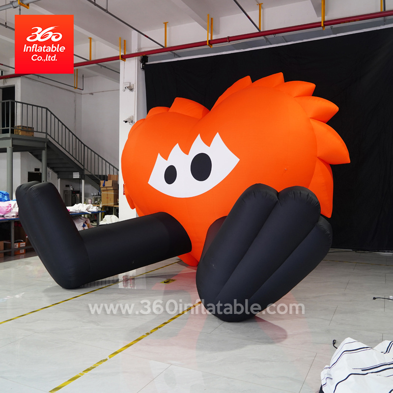 Outdoor Giant Big Advertising Custom Design Inflatable Cartoon mascot heart with leg inflatables for sale