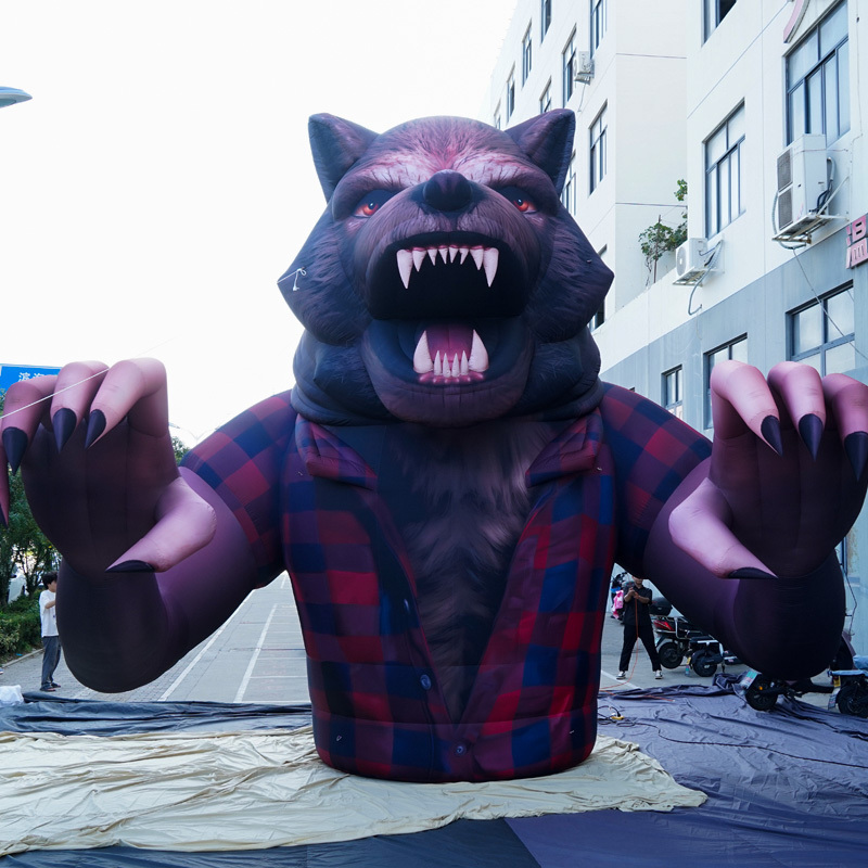 20ft giant advertising inflatable Customized design large Cartoon Model  Custom WereWolf Inflatables for evnet