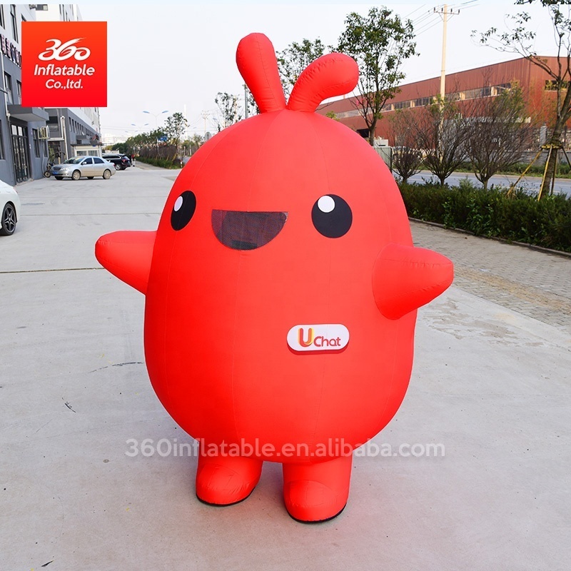 Event Cartoon beautiful advertising Inflatable animal red round mascot chicken, Cute Inflatable Giant red fat chicken suit