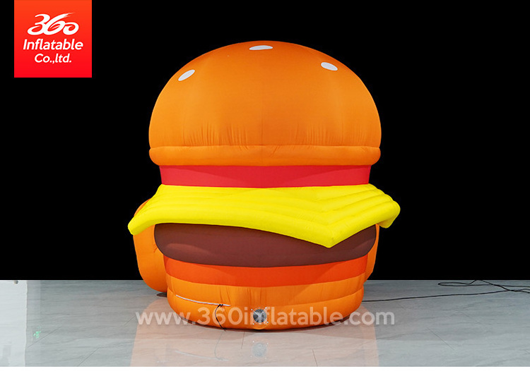 Custom design giant advertising inflatable mascot cartoon hamburger for decoration