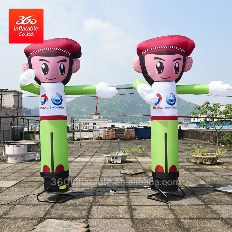 Outdoor inflatable air sky dancer shaking the hands,Inflatable Sky Dancer inflatable Air Man with logo printing for advertising