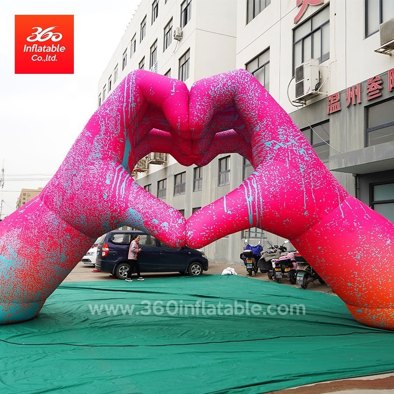 Inflatable Advertising  Cartoon Characters Giant Custom Inflatables Mascot Inflatable Heart Hands