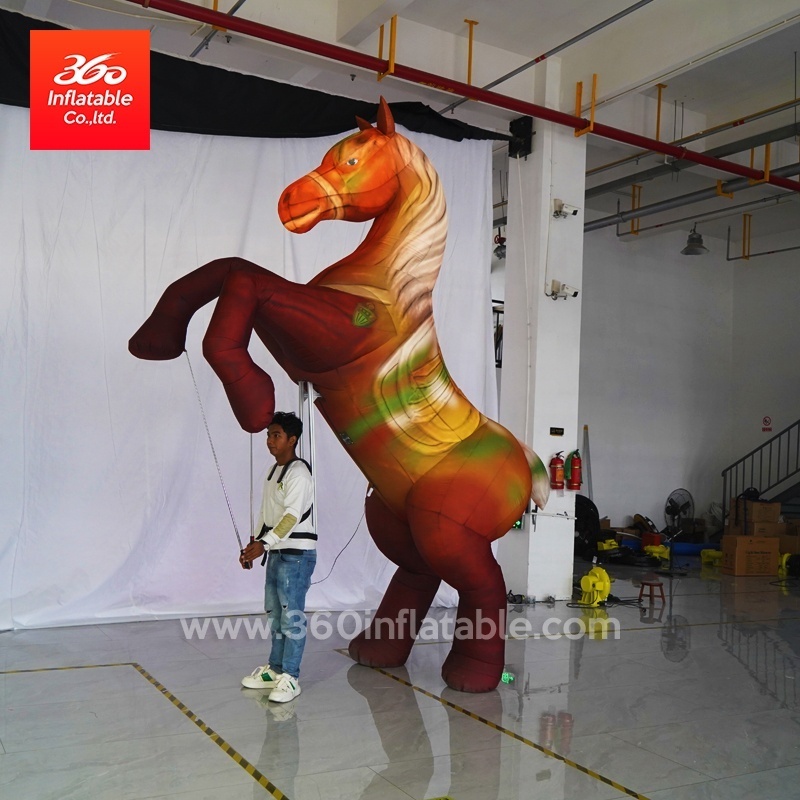 Big Advertising Inflatables Design Cartoon Custom Inflatable Man Holding Horse