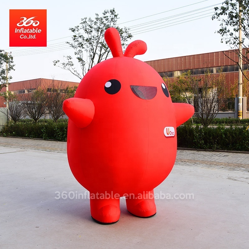 Event Cartoon beautiful advertising Inflatable animal red round mascot chicken, Cute Inflatable Giant red fat chicken suit