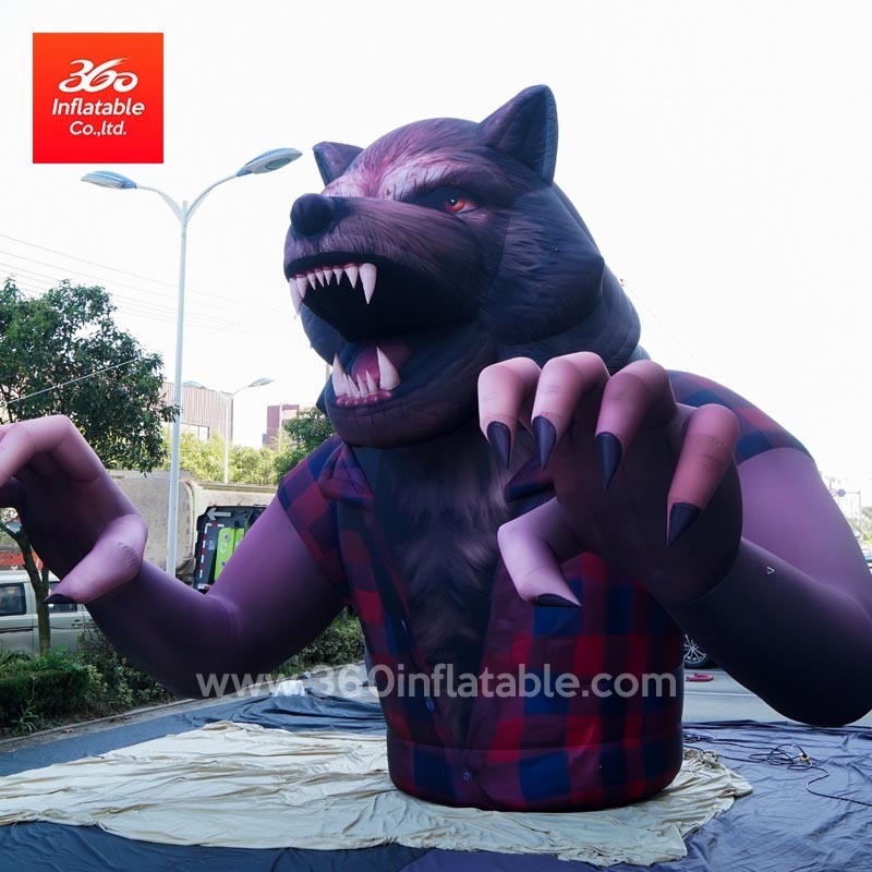 20ft giant advertising inflatable Customized design large Cartoon Model  Custom WereWolf Inflatables for evnet