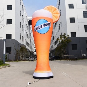 Outdoor advertising giant led Inflatable juice bottle Custom logo inflatable beer bottle mug customized Big inflatable beer can