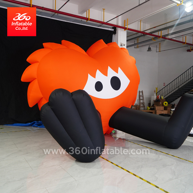 Outdoor Giant Big Advertising Custom Design Inflatable Cartoon mascot heart with leg inflatables for sale