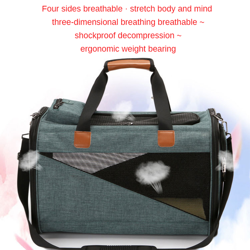 2021 factory direct sales convenient folding  pet carrier bag fashionable outing breathable cat bag pet carrier