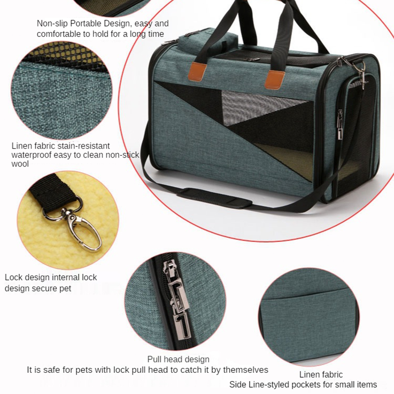 2021 factory direct sales convenient folding  pet carrier bag fashionable outing breathable cat bag pet carrier