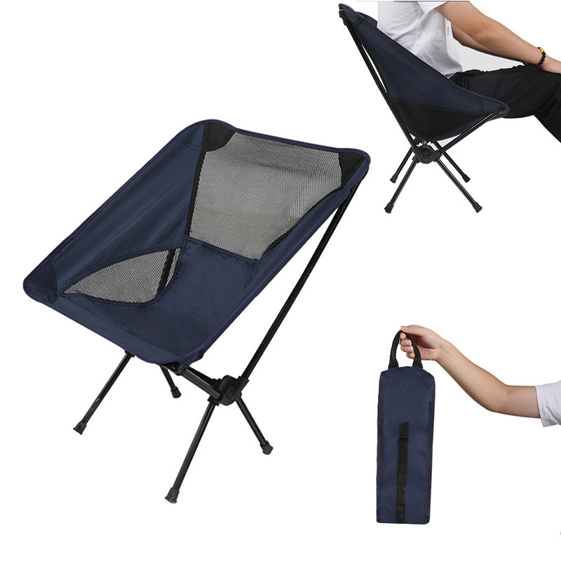 2023 New Outdoor Portable Ultra Folding Height Adjustable Moon Camping Lawn Chair For Hiking