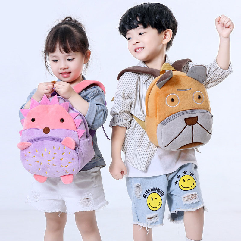 2022 Hot Selling Wholesale Cute Cartoon school bag animal plush backpack children fashion kids backpack Mochilas