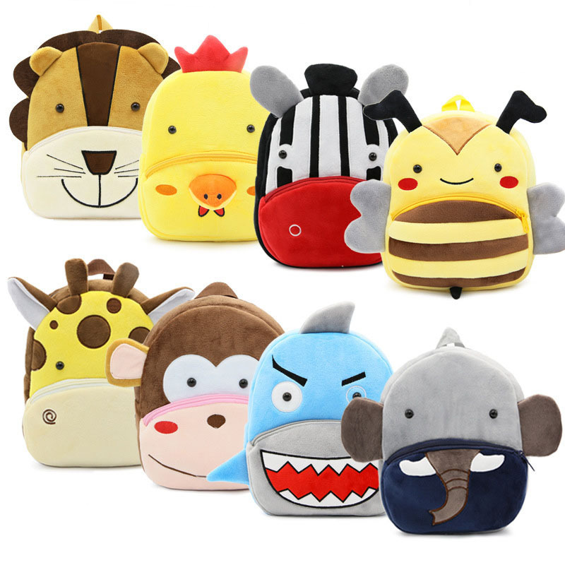 Wholesale Cheap Cute Cartoon school bag animal plush backpack children kids backpack