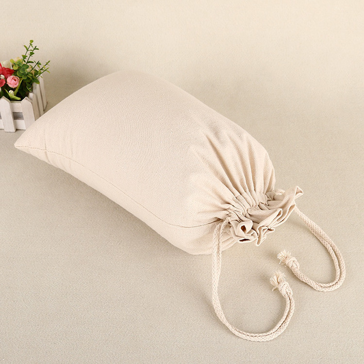 Hot Sale Jewelry Gift Drawstring Bags Wedding Mini Cotton Muslin Drawstring Pouch Rice Shopping Canvas Tote Bags