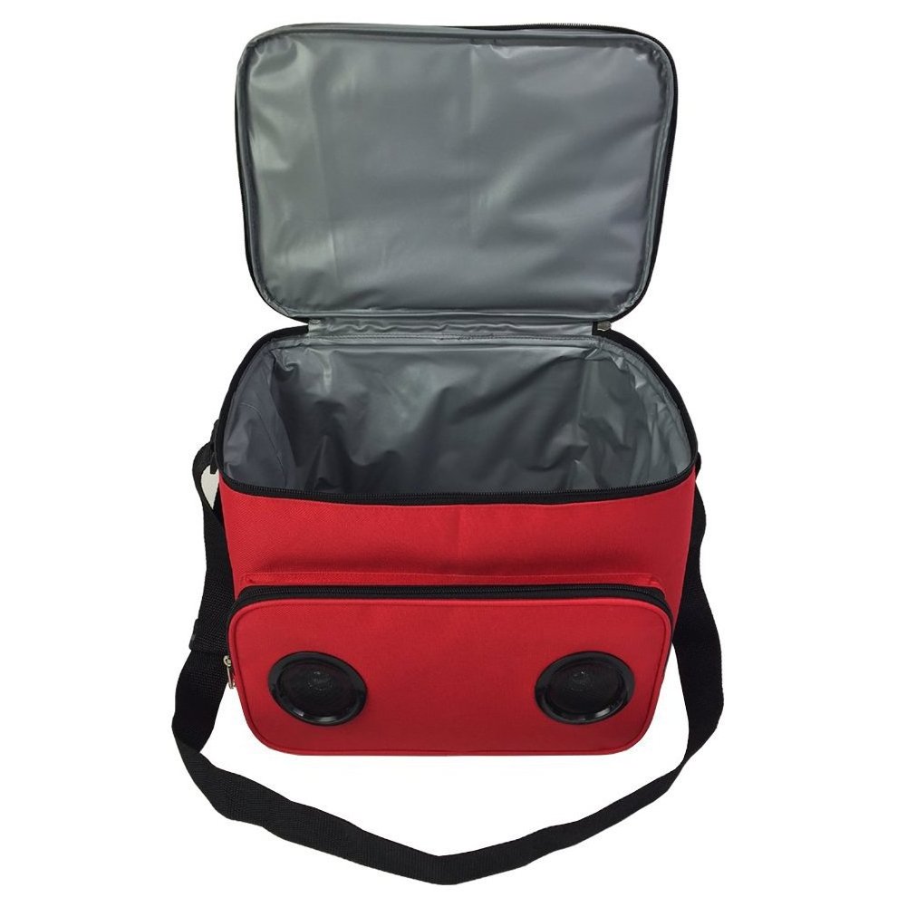 Outdoor Insulated Cooler Bag With Speaker, Mp3 Speaker Cooler Picnic Lunch Bag