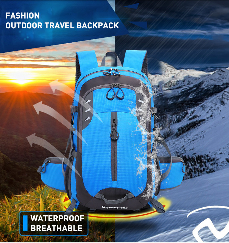 Trending custom mens trekking mountain back pack bag outdoor camping waterproof travelling backpack