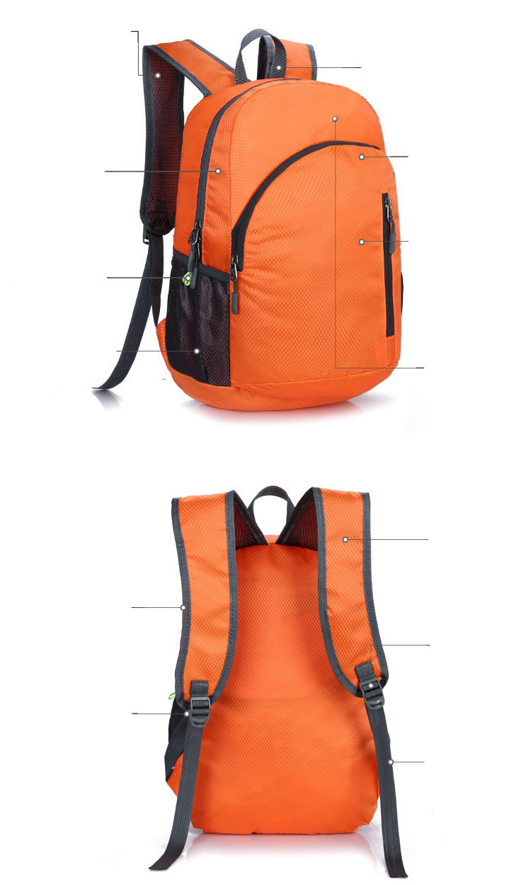 Promotional Custom Travel Lightweight Nylon Hiking Waterproof Ultralight Foldable Backpack