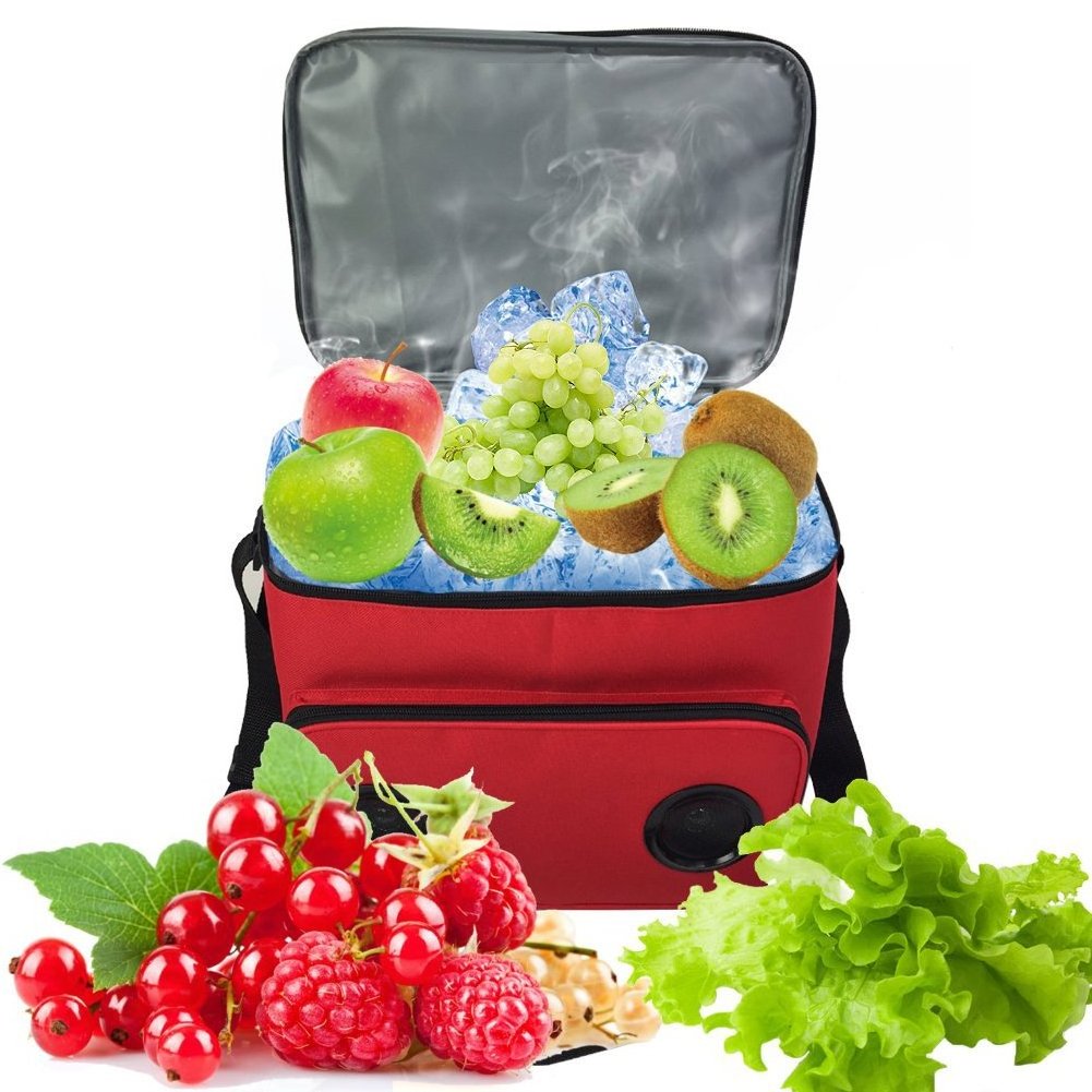 Outdoor Insulated Cooler Bag With Speaker, Mp3 Speaker Cooler Picnic Lunch Bag