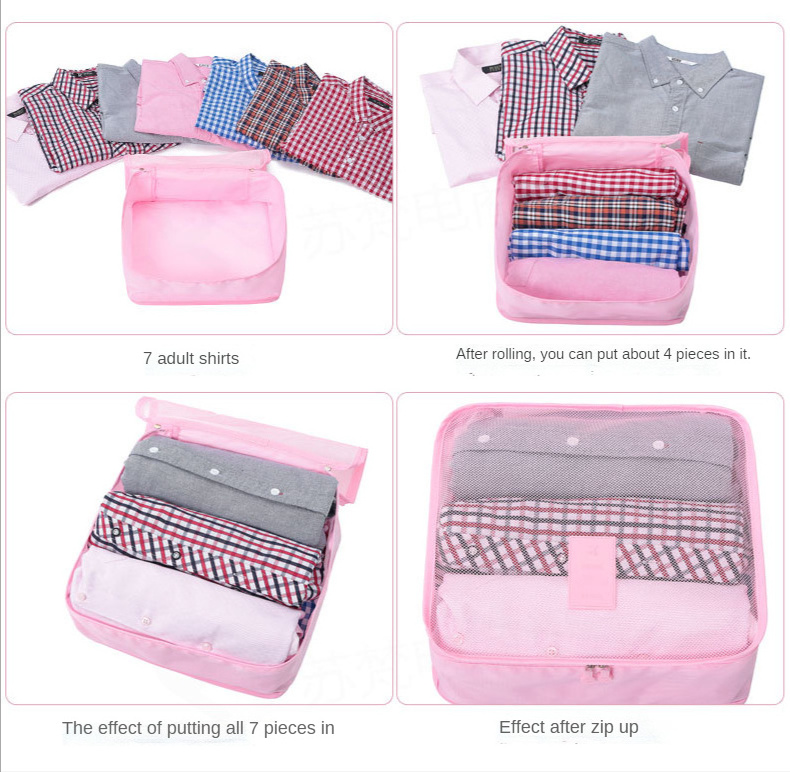 2022 Hot 7 in 1 travel organizer bag set lightweight Travel Luggage Organizer practical clothes organizer travel packing cubes