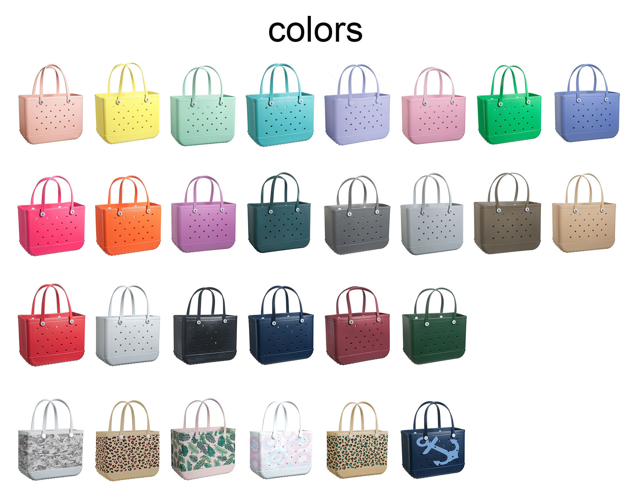 Wholesale Women Beach Waterproof Tote Bags Custom Summer Rubber Totes Large Fashion Eva Plastic Silicone Bag With Holes