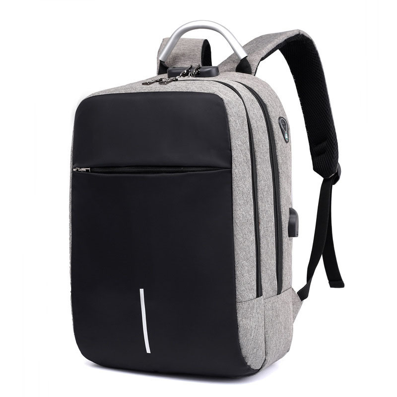 High Quality Travel College School Bag Backpack with Lock Waterproof School Bag Anti-theft USB Laptop Backpack