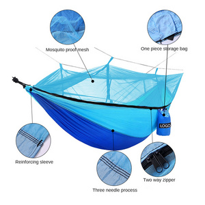 Tourist hot selling parachute cloth Mosquito Net Hammock outdoor camping 210t Nisi textile outdoor camping Mosquito Net Hammock