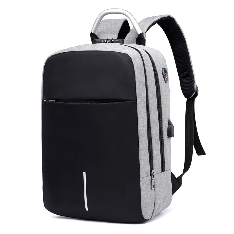 High Quality Travel College School Bag Backpack with Lock Waterproof School Bag Anti-theft USB Laptop Backpack