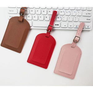 Wholesale Stock Hot Selling Bulk Leather Luggage Tags Luggage Tag Straps Custom LOGO Printed Luggage Tag