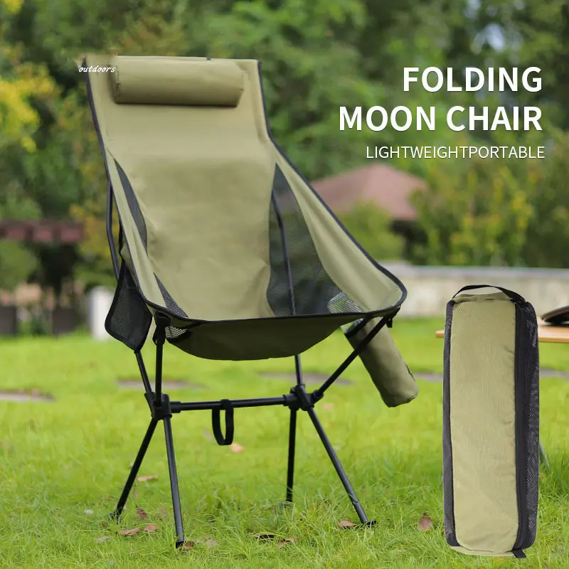 Folding Outdoor Lawn Camping Chairs Portable Camping Chair Ultralight Lightweight Comfy Camp Chairs For Adults