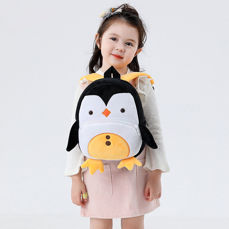 2023 fashion custom school bag backpack school bags girls boys  bookbag cute  velvet animal  kindergarten kids backpack