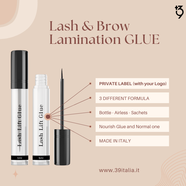 Lash Lift Glue Made in Italy EU approved for eyelashes lamination lashlift professional use water-soluble private label