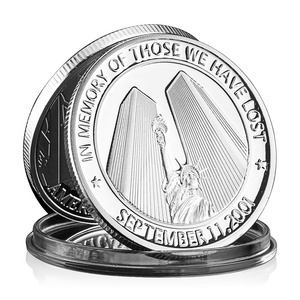 September 11.2001 American Heroes Souvenir Collectible Gift In Memory of Those We Have Lost Silver-Plated Commemorative Coin